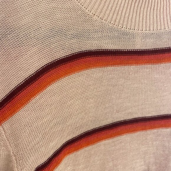 Free People Cream Stripped Sweater - Picture 5 of 7